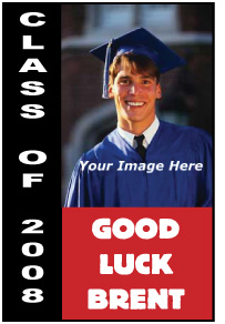Preview of Graduation: 3 Lines with Upload and School Colors